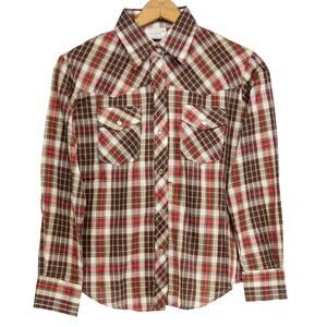 WESTERN Style Vintage Shirt Unbranded Women's Size Large 36 with Enamel Buttons